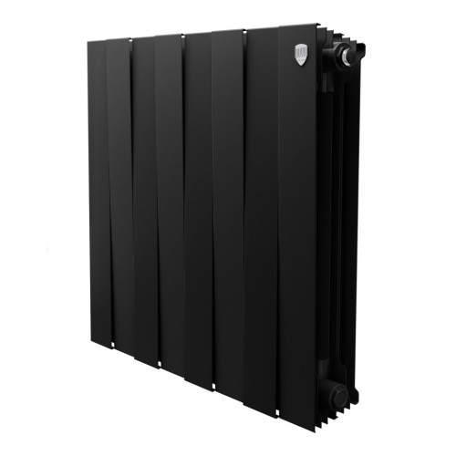 Биметаллический радиатор отопления Royal Thermo PianoForte 500 черный 8 секций