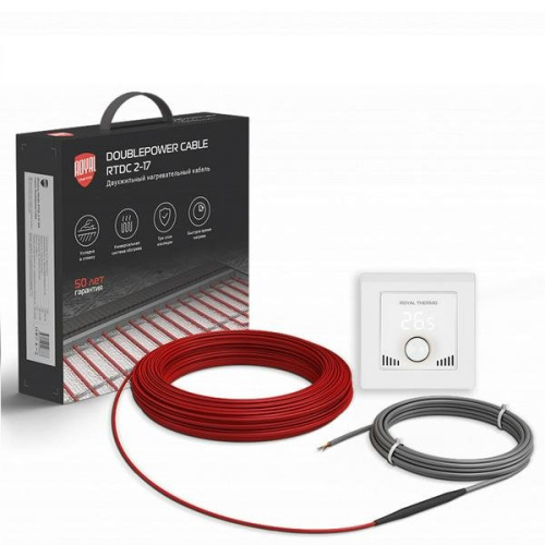 Комплект теплого пола Royal Thermo Doublepower Cable RTDC 2-17-500 с терморегулятором RTI-16