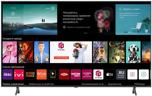 65" (163 см) Телевизор LG 65QNED80T6A черный