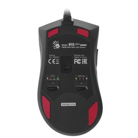 Мышь проводная A4Tech Bloody W90 Pro  черный
