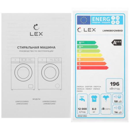 Стиральная машина LEX LWM08012WBLID белый